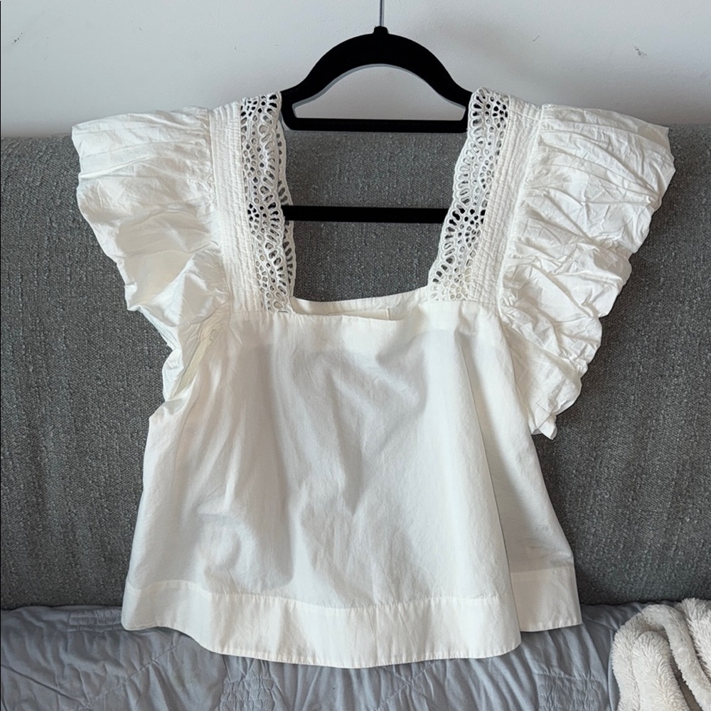 Anthropologie flutter sleeve top
